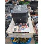 Cased Trend 240V router, together with a Trend starter router cable and a Unibase Universal Sub-Base