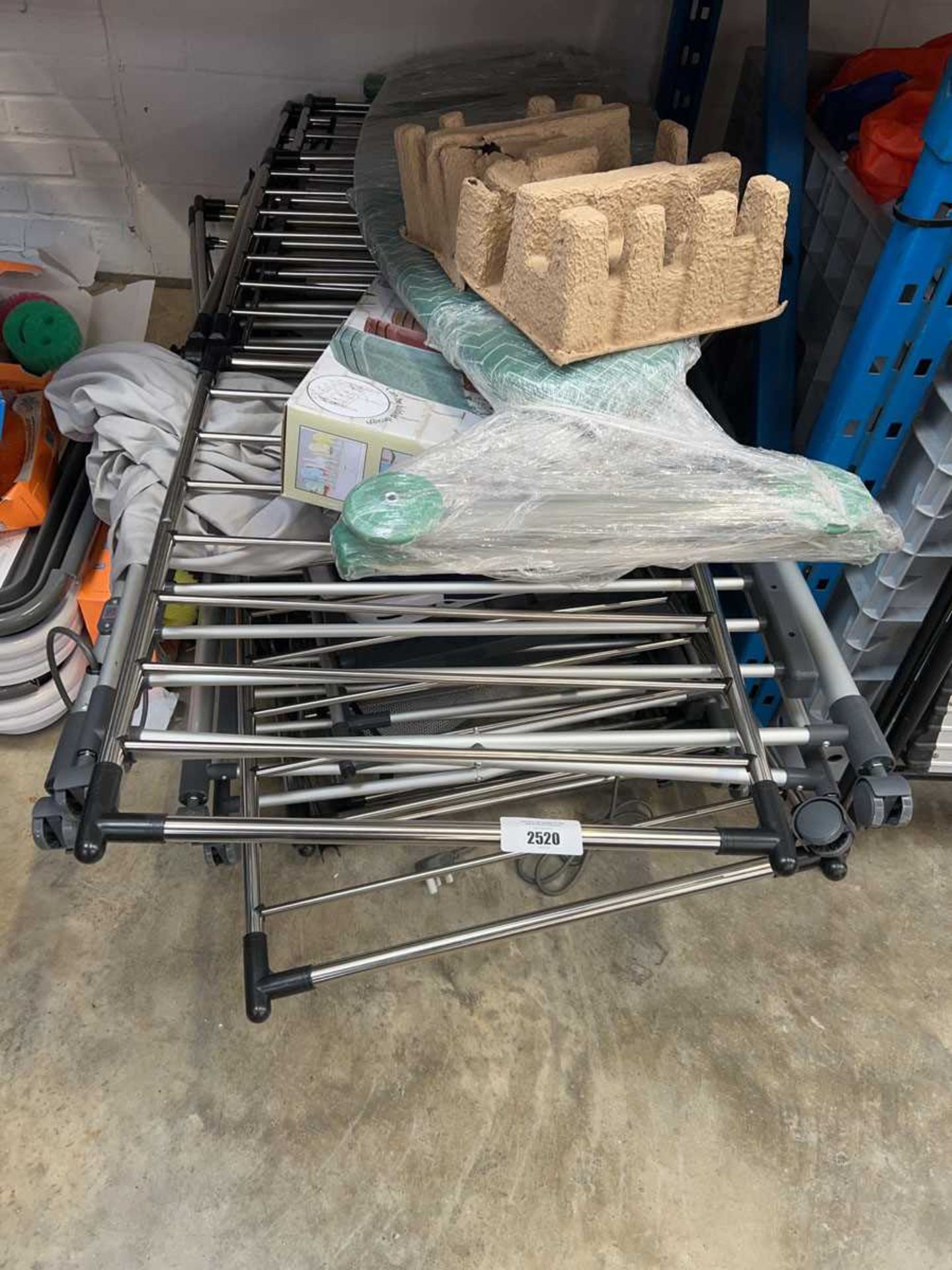 +VAT Large quantity of various size and style electric and non-electric clothes airers plus Addis