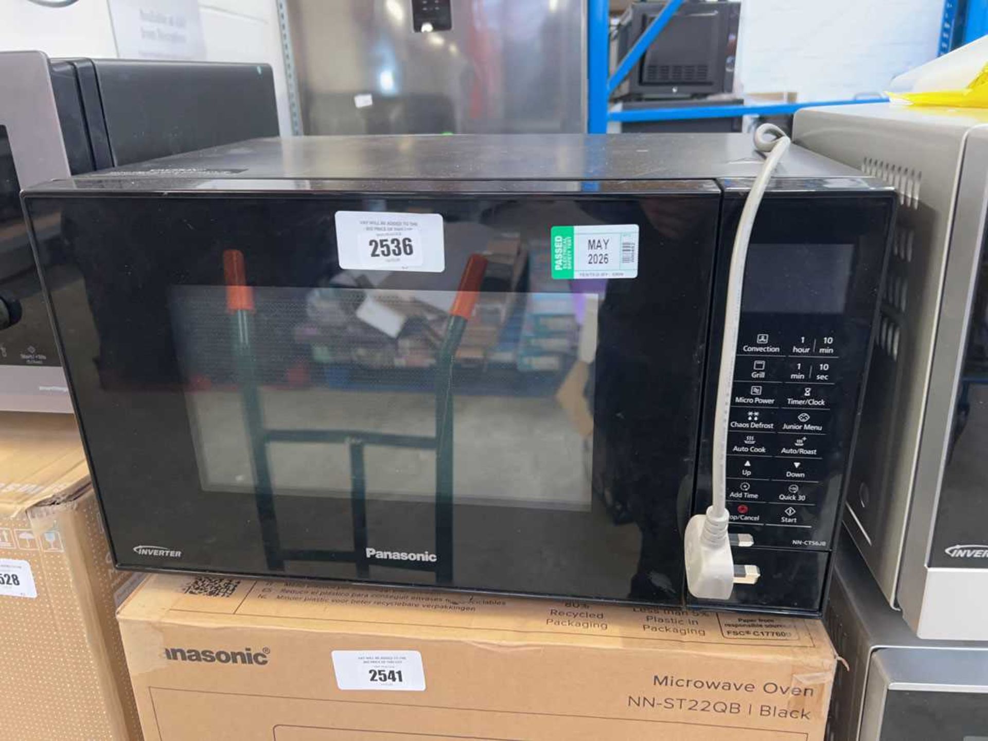 +VAT Unboxed Panasonic NN-CT56JB digital microwave in black