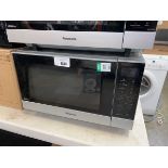 +VAT Unboxed Panasonic NN-SF464M inverter digital microwave oven in black and silver