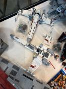 2 Lego Star Wars X-Wing star fighters models with small bag of associated parts Not checked, may