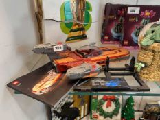 Lego Star Wars X-34 land speeder (75341) with display stand and manual Not checked, may be