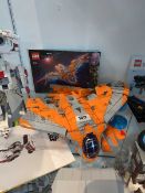 Part built Lego Marvel The Guardians' Ship (76193) with manual Not checked, may be incomplete