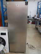+VAT Hisense upright fridge in silver