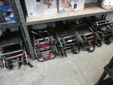 +VAT Large quantity of collapsible 2 wheel metal framed medical trolleys