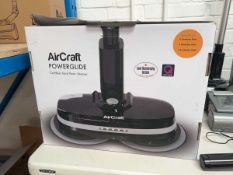 +VAT Aircraft PowerGlide cordless hard floor cleaner with battery and charger, boxed