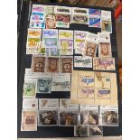 Bag containing various stamps in albums
