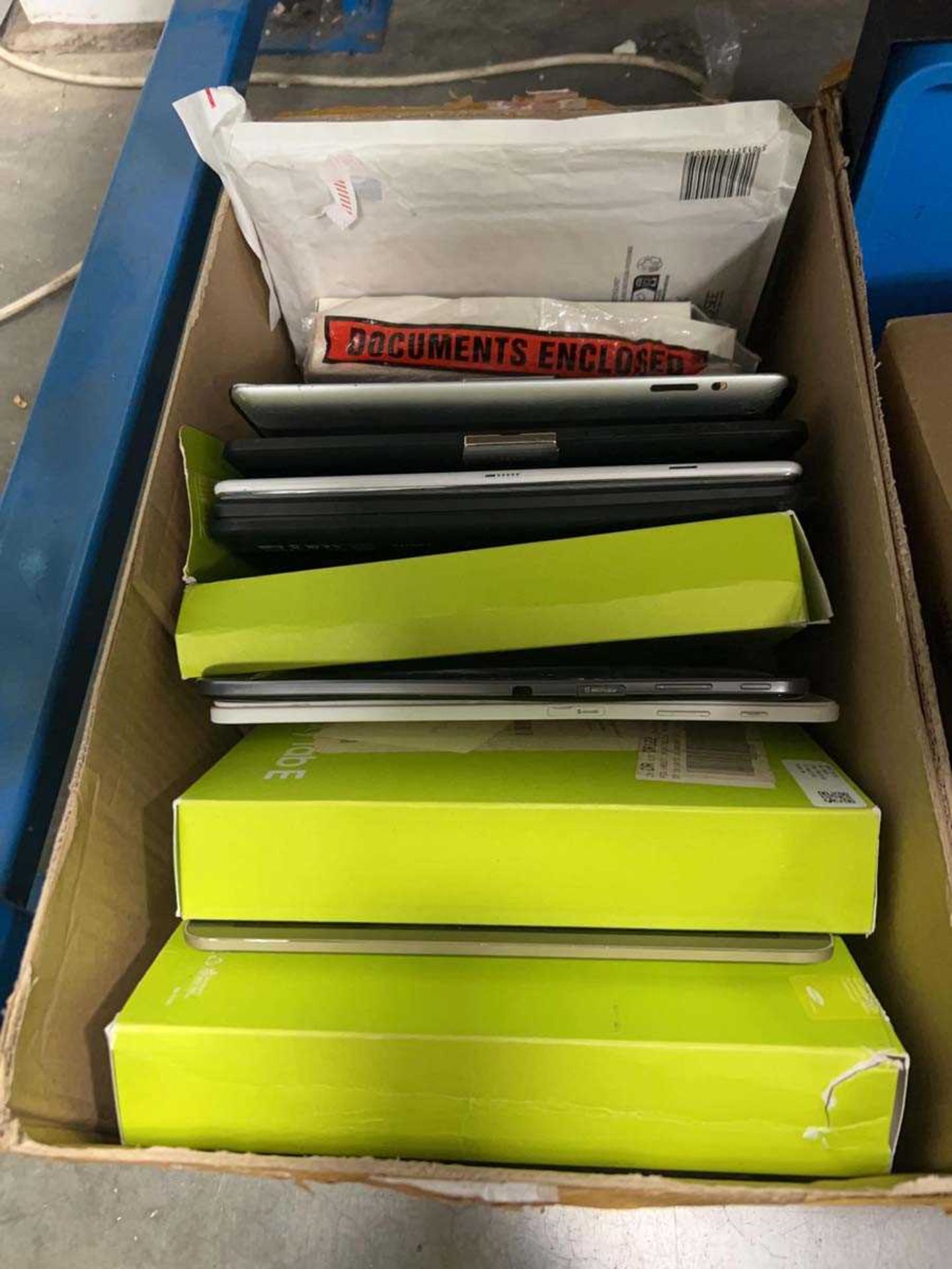+VAT Box containing various tablets for spares and repairs