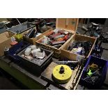 +VAT 3 cardboard boxes, 2 plastic crates and various other containers of collects, allen keys,