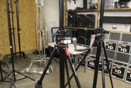 +VAT Manfrotto 083NWB heavy duty steel wind up camera stand on castors