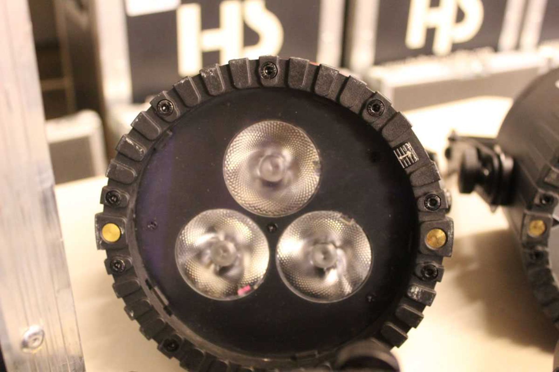 +VAT Set of four Astera AX5 Triple PAR spotlights with associated cable in flight case - Image 4 of 6