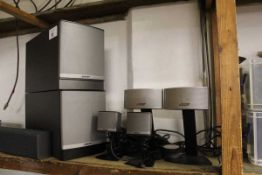 +VAT Six various Bose speakers for home theatre surround