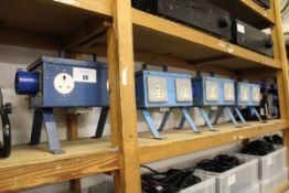 +VAT Four various 240V electrical splitter units