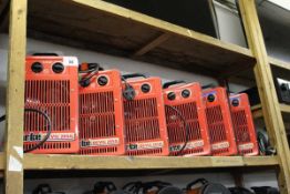 +VAT Six Clarke Devil 2850 electric fan heaters