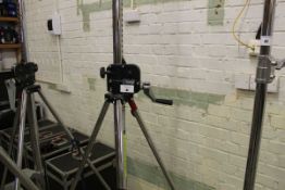 +VAT Manfrotto 087NW heavy duty steel wind up camera stand on castors. Max load 30Kg, Max height