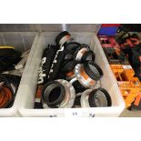 +VAT Large plastic box containing Profoto light umbrellas and associated connectors