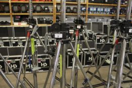 +VAT Manfrotto 087NW heavy duty steel wind up camera stand on castors. Max load 30Kg, Max height