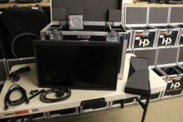 +VAT Eizo Colour Edge CG248 23.8" LCD monitor with stand and associated equipment in flight case