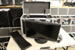 +VAT Eizo Colour Edge CG248 23.8" LCD monitor with stand and associated equipment in flight case