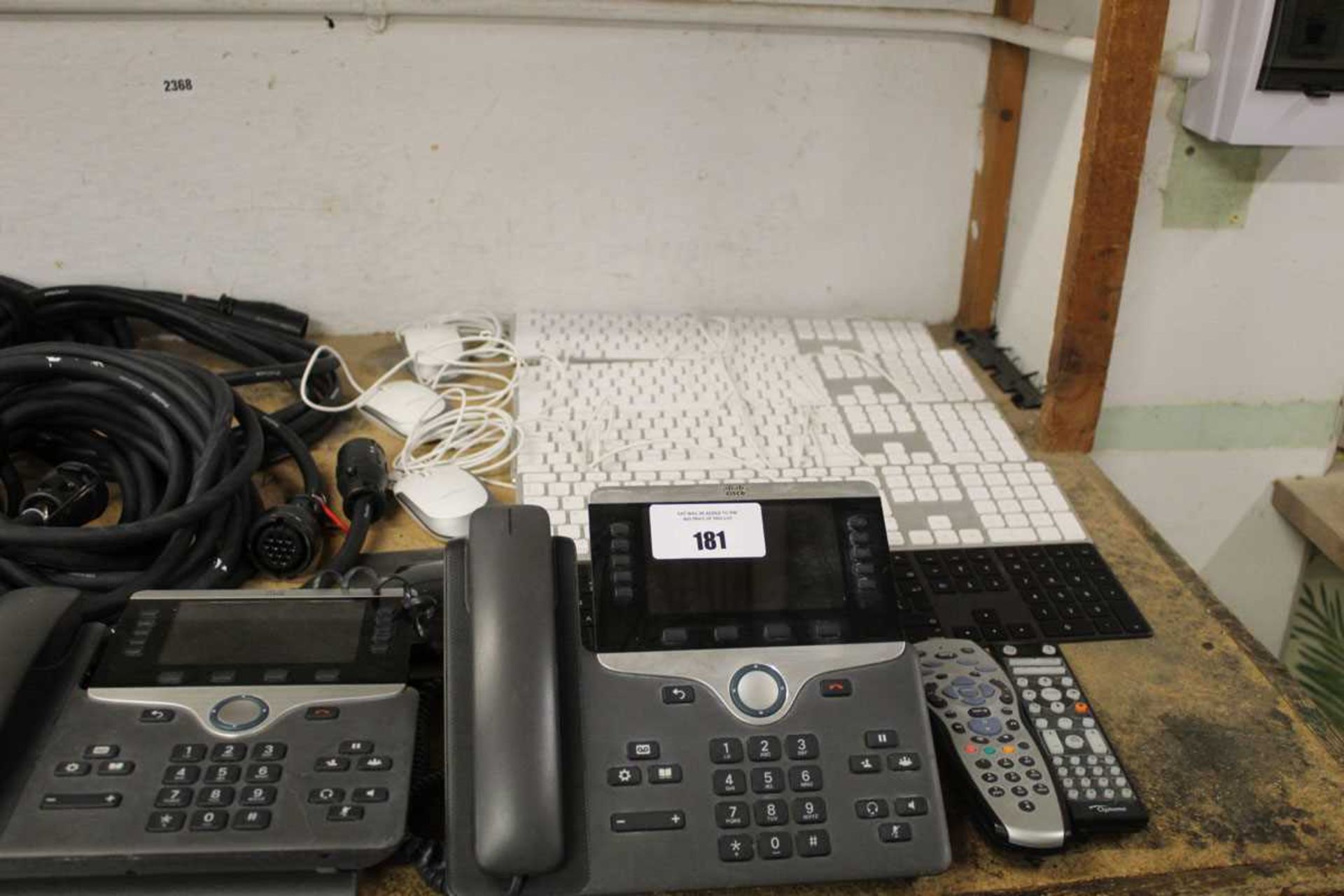 +VAT Two Cisco office phones and five assorted keyboards, some with mice
