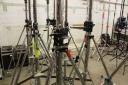 +VAT Manfrotto 087NW heavy duty steel wind up camera stand on castors. Max load 30Kg, Max height