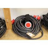 +VAT Three large heavy duty 3 phase power cables