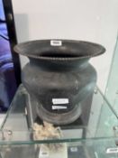 Metal urn, the base marked H Henderson, Fecit - 1929