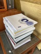 Stack of various auction catalogues including Christie's, Sotheby's etc
