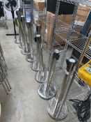 +VAT 11 chrome freestanding pedestrian bollards