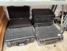 +VAT 5 various size hard shell soft interior exhibition travel cases 2 have damaged handles