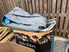 +VAT Pallet containing a dismantled power steel framed swimming pool