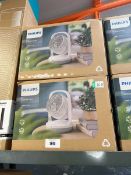 +VAT 2 Philips 2000 Series table top fans, boxed