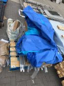 +VAT Pallet containing a dismantled power steel framed swimming pool