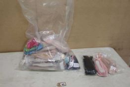 +VAT Approx. 15 pairs of assorted ballet shoes, mostly children's plus a small selection of clothing