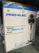 +VAT Pro Elec 16" pedestal fan in box