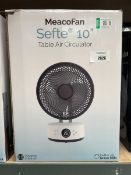 +VAT Meaco Sefte 10" table air circulator fan, boxed