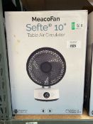 +VAT Meaco Sefte 10" table air circulator fan, boxed