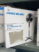 +VAT Pro Elec 16" pedestal fan in box