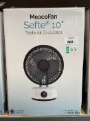 +VAT Meaco Sefte 10" table air circulator fan, boxed