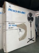 +VAT Pro Elec 16" pedestal fan in box