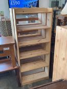 3 pine bookcases