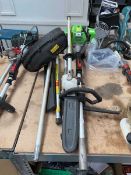 Florabest petrol multitool with strimmer, hedge trimmer and chainsaw attachment
