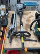 Bauker petrol multi tool with 2 hedge trimmer attachments