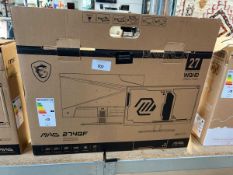 +VAT MSI Arsenal Gaming 27" monitor, boxed
