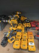 +VAT DeWalt drills, jigsaw and other tool, with some chargers and batteries