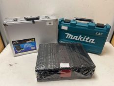 +VAT Aluminium tool case, Makita tool case and a plastic parts organiser