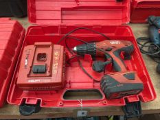 +VAT Hilti SFH22-A cordless drill with battery, charger and case
