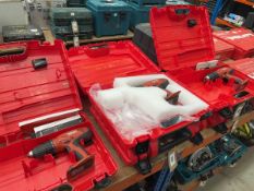 +VAT 3 Hilti SFH22-A cordless drills, no battery, no charger with cases