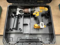+VAT DeWalt cordless drill, no battery or charger, cased