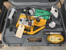 Hitachi 240v power 4 magnetic drilling machine plus case